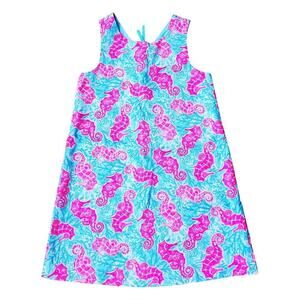 Tommy Bahama 6 Seahorse Dress Like Lilly Neon Pink & Blue